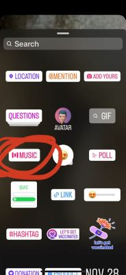 how to add music to instagram story that isn't there